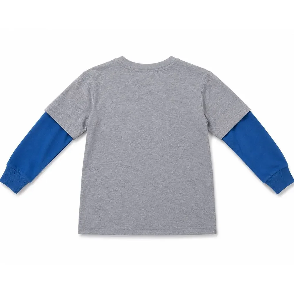 365 Kids from Garanimals Boys Graphic Long Sleeve Layered Tee Shirt Size 6